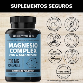 Foto 2 | Suplemento Alimenticio Magnesio Complex - 710 Mg Sin Rellenos - 60 cápsulas