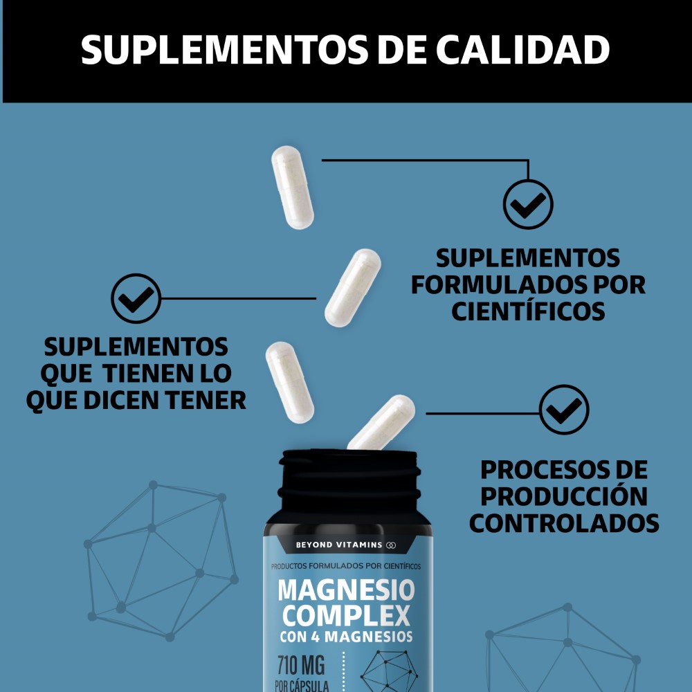 Foto 5 pulgar | Suplemento Alimenticio Magnesio Complex - 710 Mg Sin Rellenos - 60 cápsulas