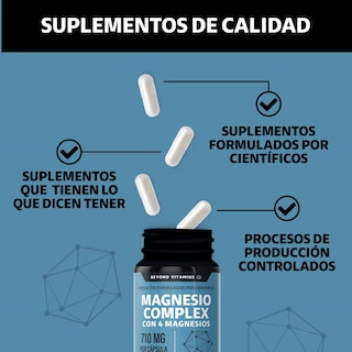 Foto 3 | Suplemento Alimenticio Magnesio Complex - 710 Mg Sin Rellenos - 180 cápsulas