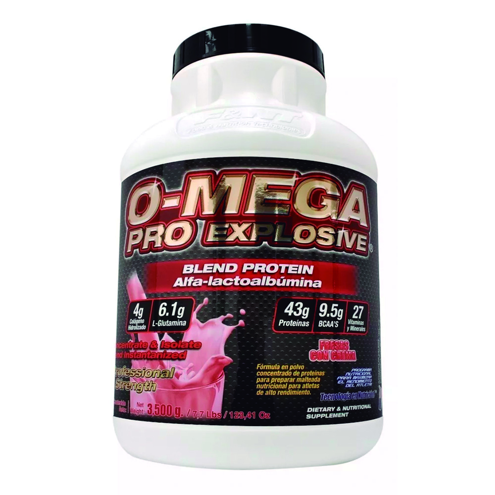 Foto 2 pulgar | Omega Pro Explosive Food & Nutrition Technologies 3500 Gr Sabor Fresa