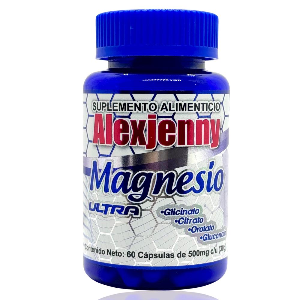 Magnesio Alexjenny Glicinato Citrato Gluconato 60 Cápsulas