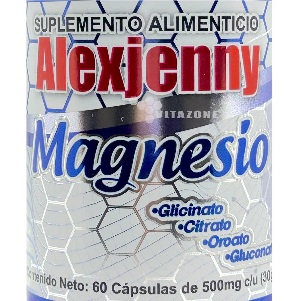 Foto 5 | Magnesio Alexjenny Glicinato Citrato Gluconato 60 Cápsulas