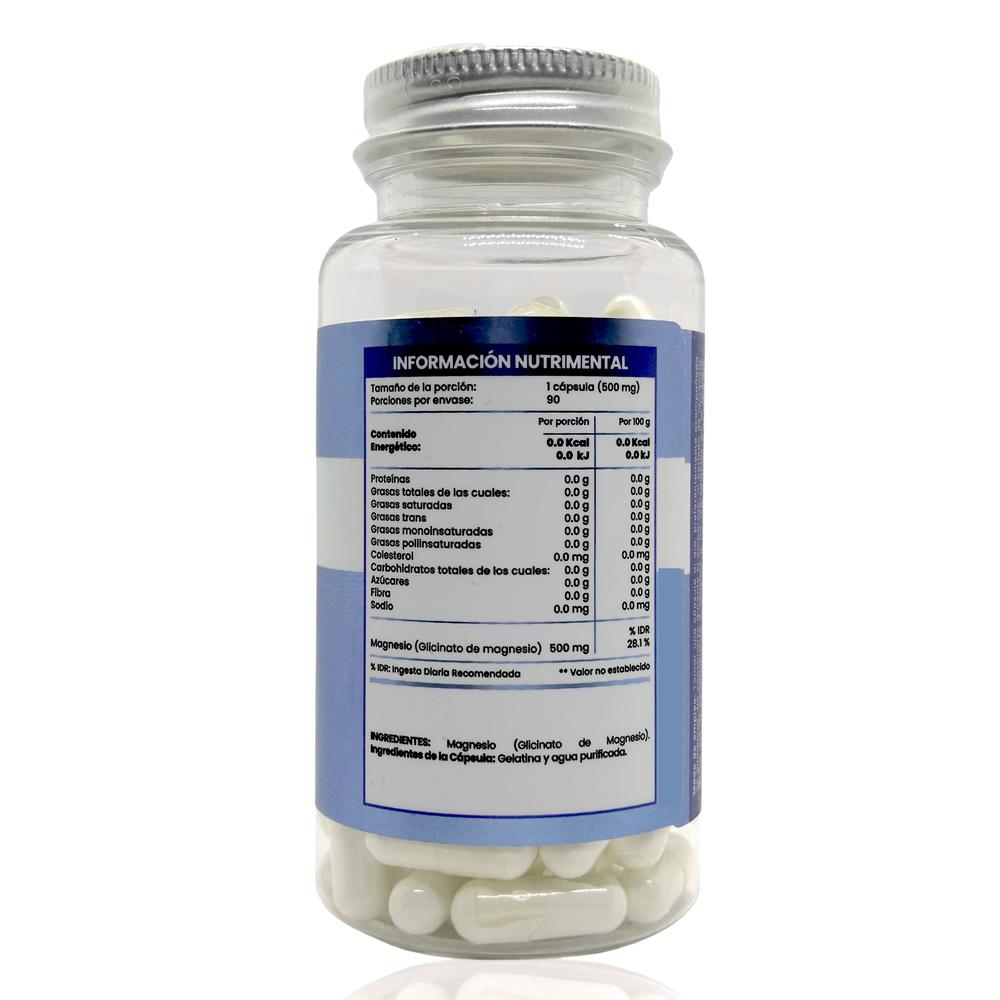 Foto 4 | Glicinato de Magnesio de 500mg - 90 cápsulas Flow en color Azul