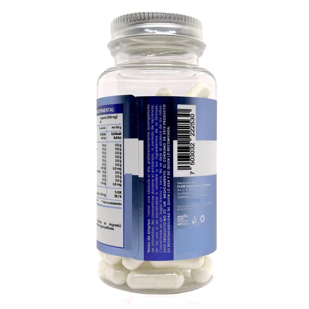 Foto 5 | Glicinato de Magnesio de 500mg - 90 cápsulas Flow en color Azul