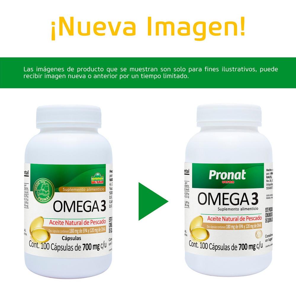 Foto 7 pulgar | Suplemento Omega 3 Pronat PN-755 Aceite de Pescado 100 Perlas