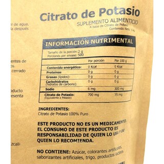 Foto 3 | Citrato de Potasio en Cristal Granalia 1 KG
