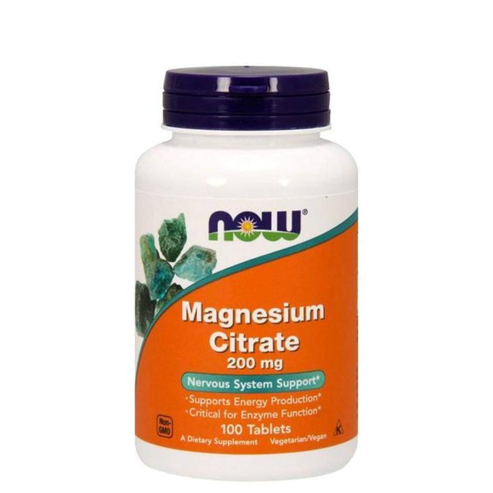 Foto 2 pulgar | Vitaminas Now Citrato De Magnesio 200mg 100 Tabletas
