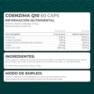 Foto 4 | Suplemento Coenzima Pronat Q10 60 Cápsulas 50 mg