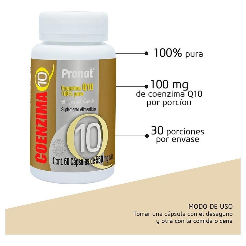 Foto 6 | Suplemento Coenzima Pronat Q10 60 Cápsulas 50 mg
