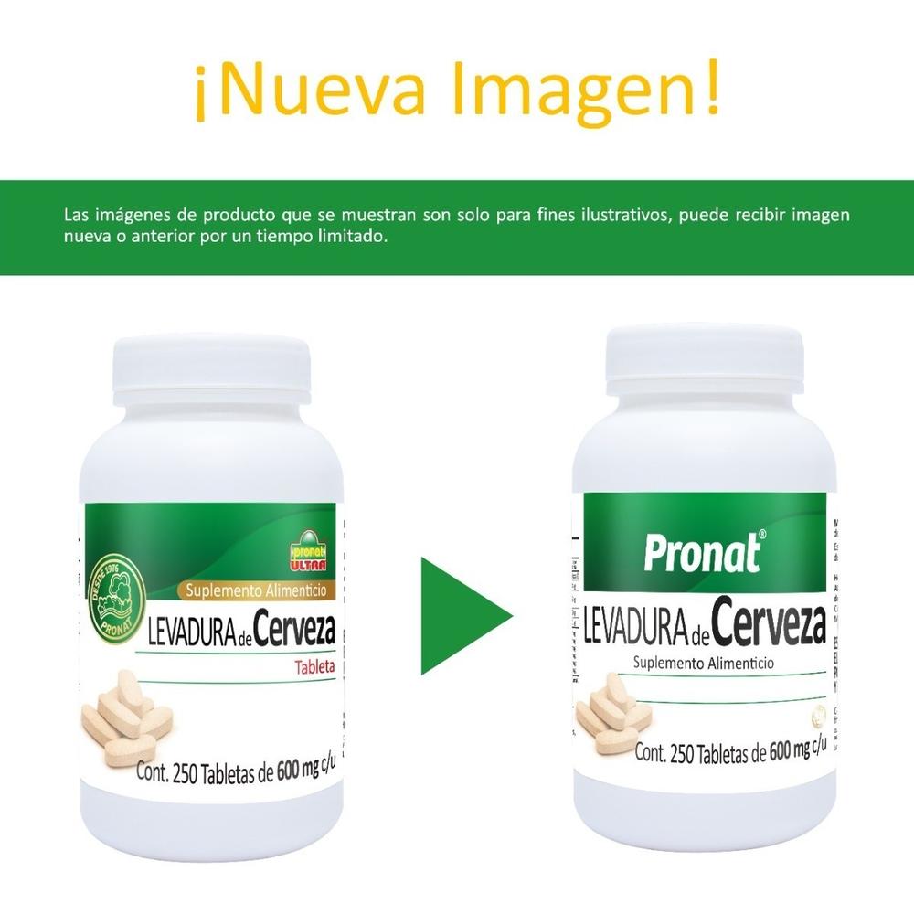 Foto 7 pulgar | Suplemento Levadura de Cerveza Pronat 250 Tabletas