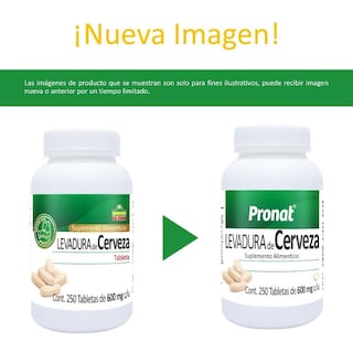 Foto 6 | Suplemento Levadura de Cerveza Pronat 250 Tabletas