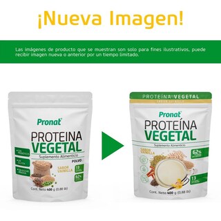 Foto 5 | Suplemento Proteína Vegetal Sabor Vainilla 400 Gr Pronat