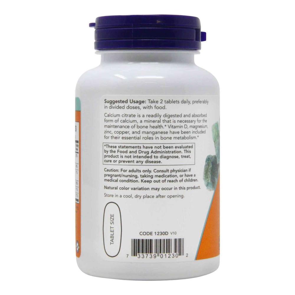 Foto 4 pulgar | Citrato de Calcio Now Calcium Citrate 100 Tabletas