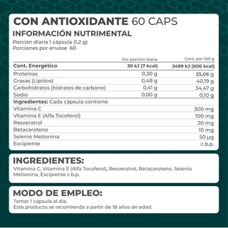 Foto 4 | Suplemento Alimenticio Pronat Antioxidante con Resveratrol 60 Cápsulas