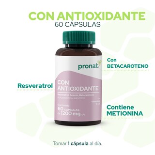 Foto 5 | Suplemento Alimenticio Pronat Antioxidante con Resveratrol 60 Cápsulas