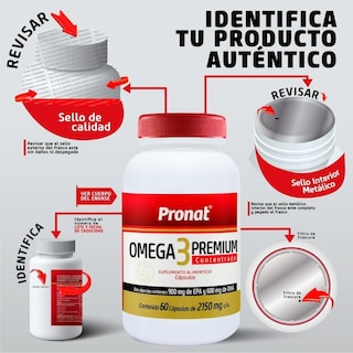 Foto 6 | Suplemento Alimenticio Pronat Omega 3 Prémium Concentrado 60 Cápsulas
