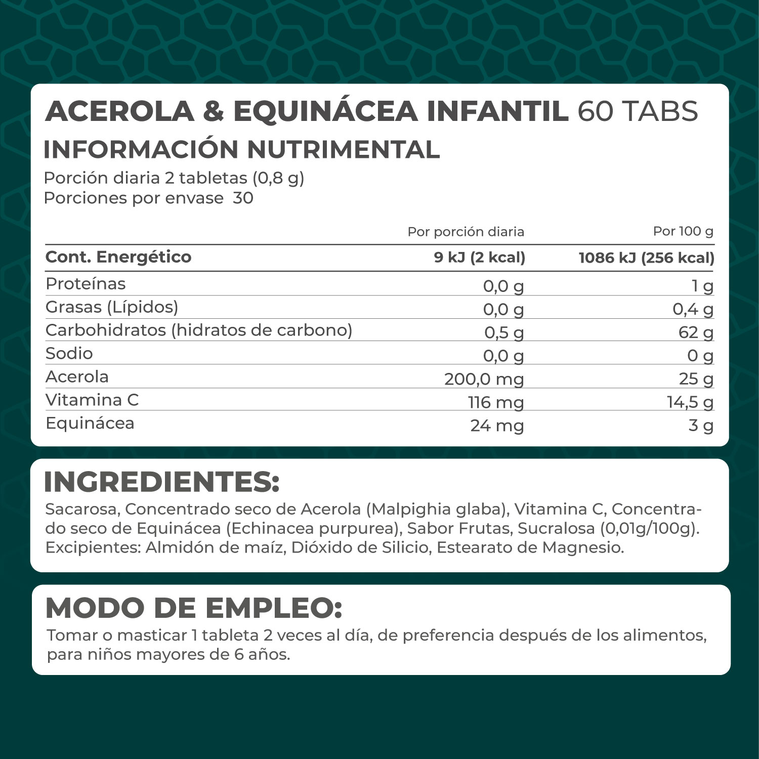 Foto 5 pulgar | Suplemento Alimenticio Pronat Acerola & Equinacea Infantil 60 Tabletas