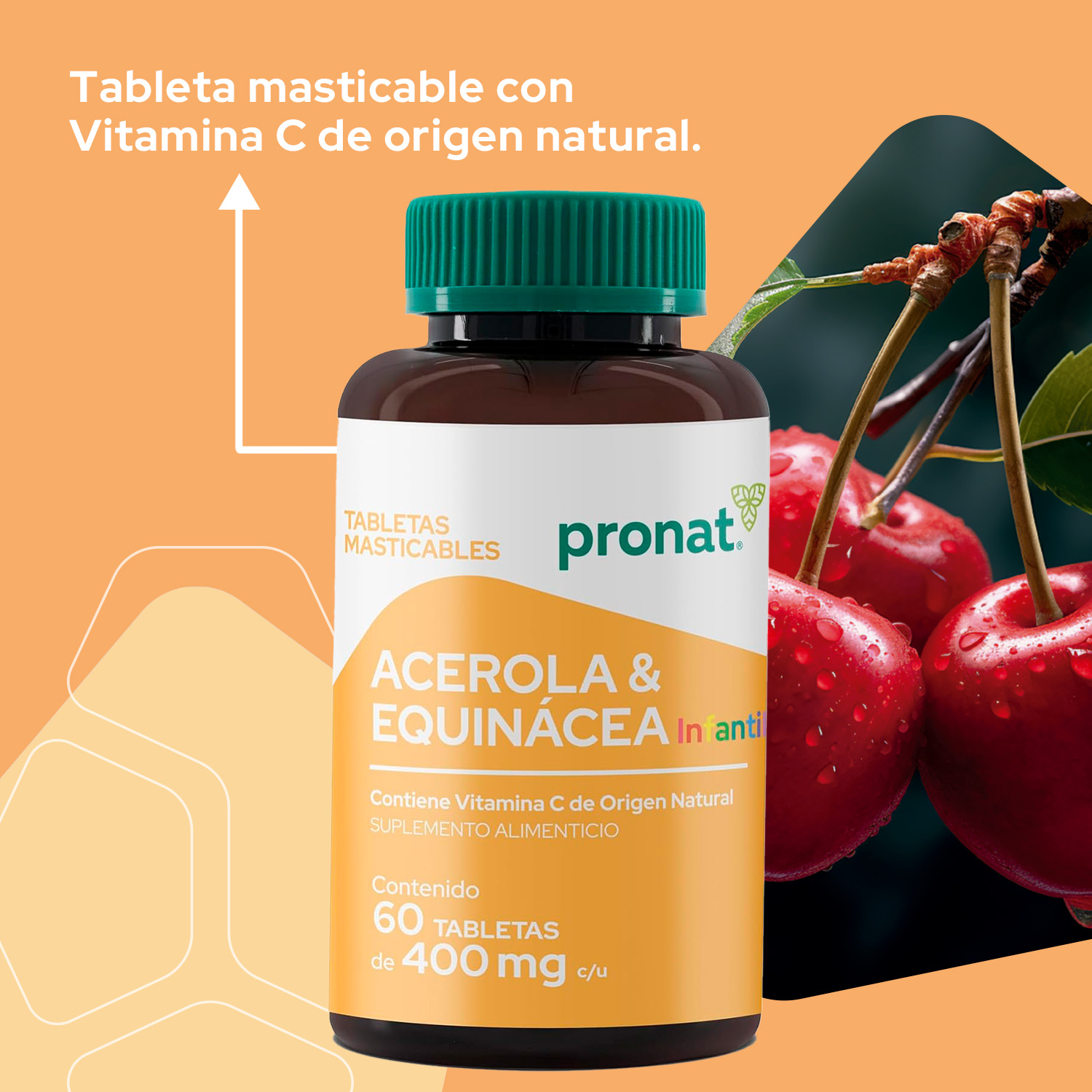 Foto 7 pulgar | Suplemento Alimenticio Pronat Acerola & Equinacea Infantil 60 Tabletas