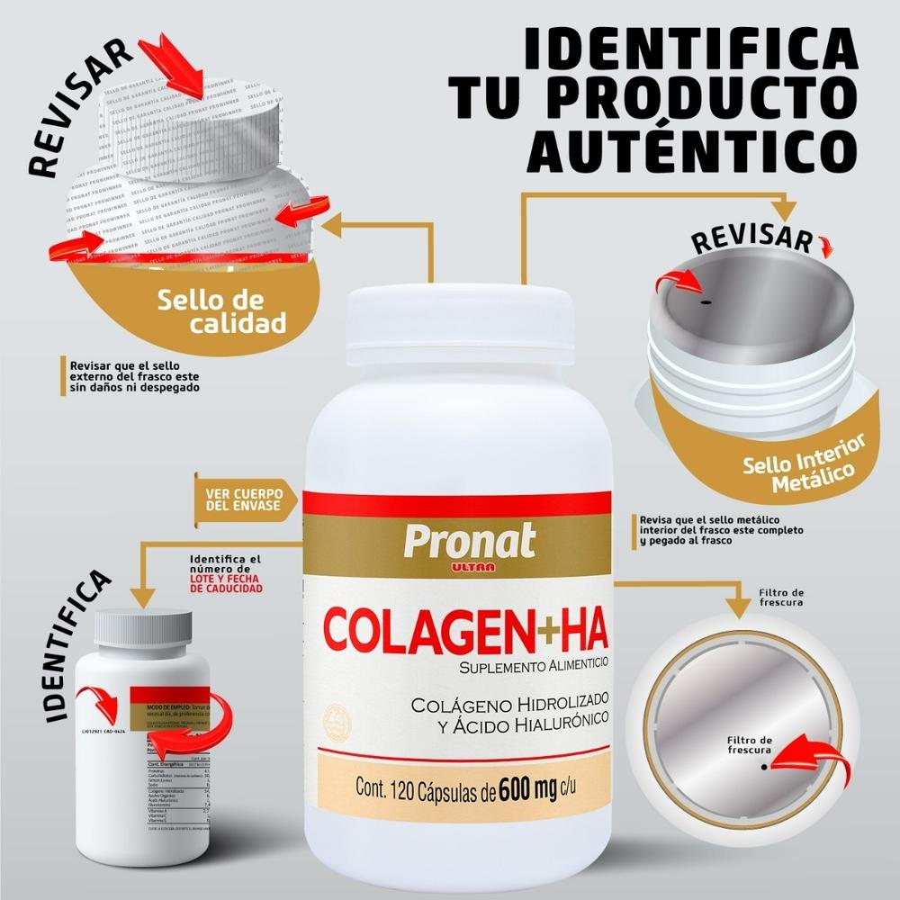 Foto 8 | Suplemento Alimenticio Pronat Colágeno Hidrolizado +ha 120 Cápsulas