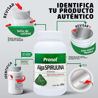 Foto 6 | Suplemento Alimenticio Pronat Alga Spirulina Orgánica Polvo 100 GR
