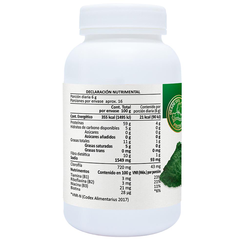 Foto 9 pulgar | Suplemento Alimenticio Pronat Alga Spirulina Orgánica Polvo 100 GR