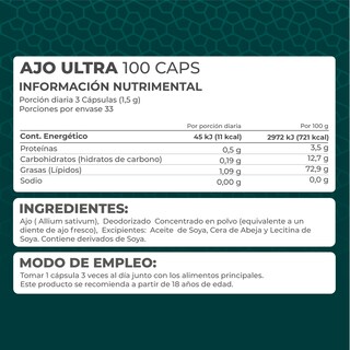 Foto 4 | Suplemento Alimenticio Pronat Ajo Ultra 100 Cápsulas