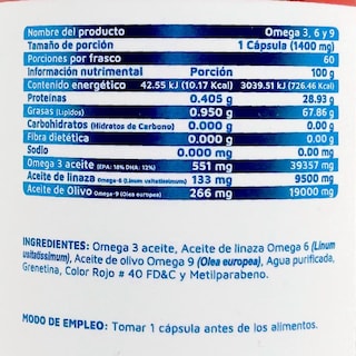 Foto 2 | Omega 3, 6 Y 9 60 Cápsulas Vidanat.