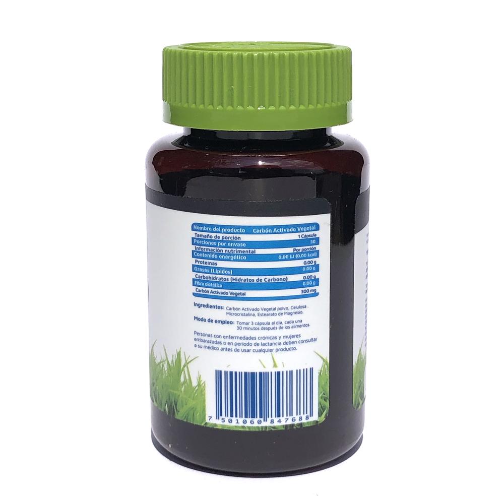 Foto 2 | Carbón Activado Vegetal 30 Cápsulas 300 Mg Vidanat