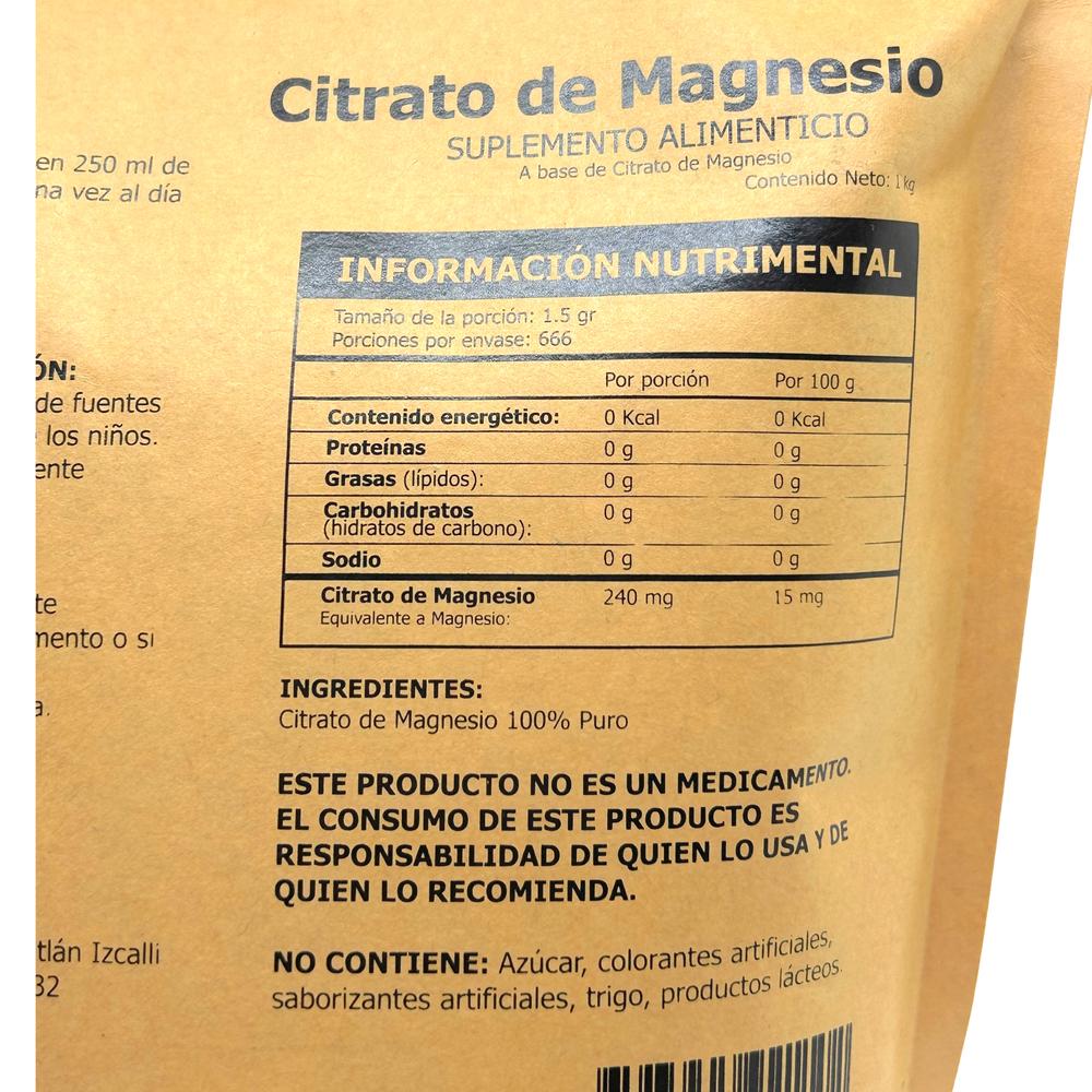 Foto 3 pulgar | Citrato De Magnesio En Polvo 1 Kg Granalia