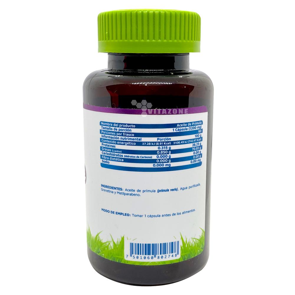 Foto 3 | Aceite De Prímula 60 Cápsulas Vidanat