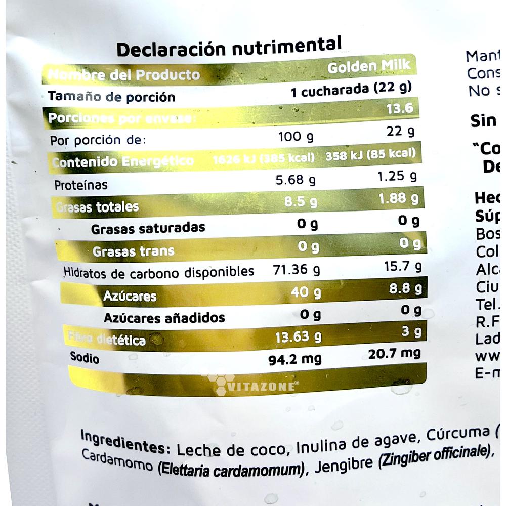 Foto 3 pulgar | Golden Milk (leche Dorada) Latte 300 Grs Vidanat