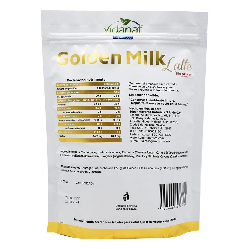 Foto 5 pulgar | Golden Milk (leche Dorada) Latte 300 Grs Vidanat