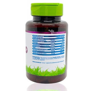 Foto 3 | Resveratrol Vidanat Té Verde Semilla de Uva 30 Cápsulas