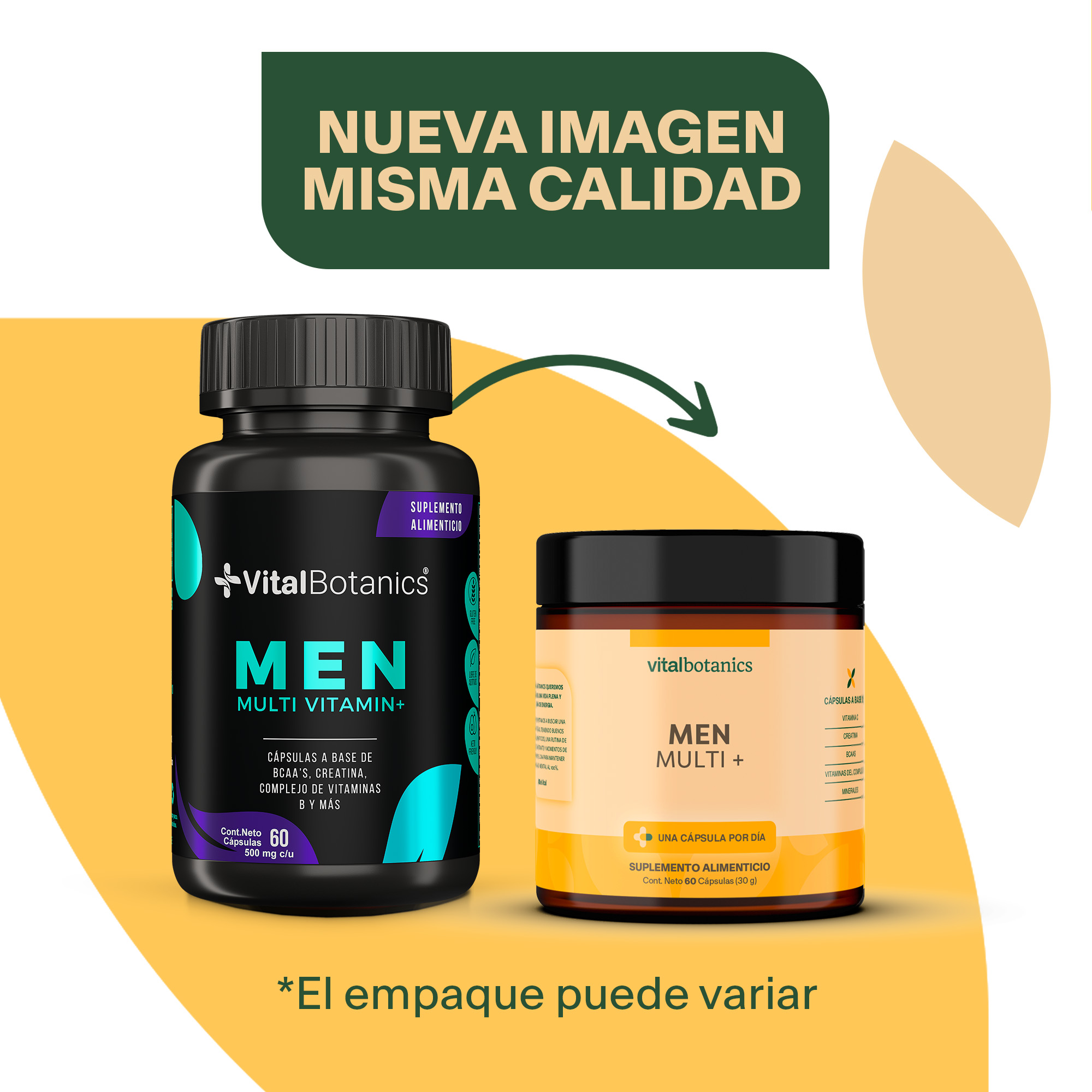 Foto 3 pulgar | Suplemento Alimenticio Vitalbotanics Multivitamínico 60 Cápsulas para Hombre