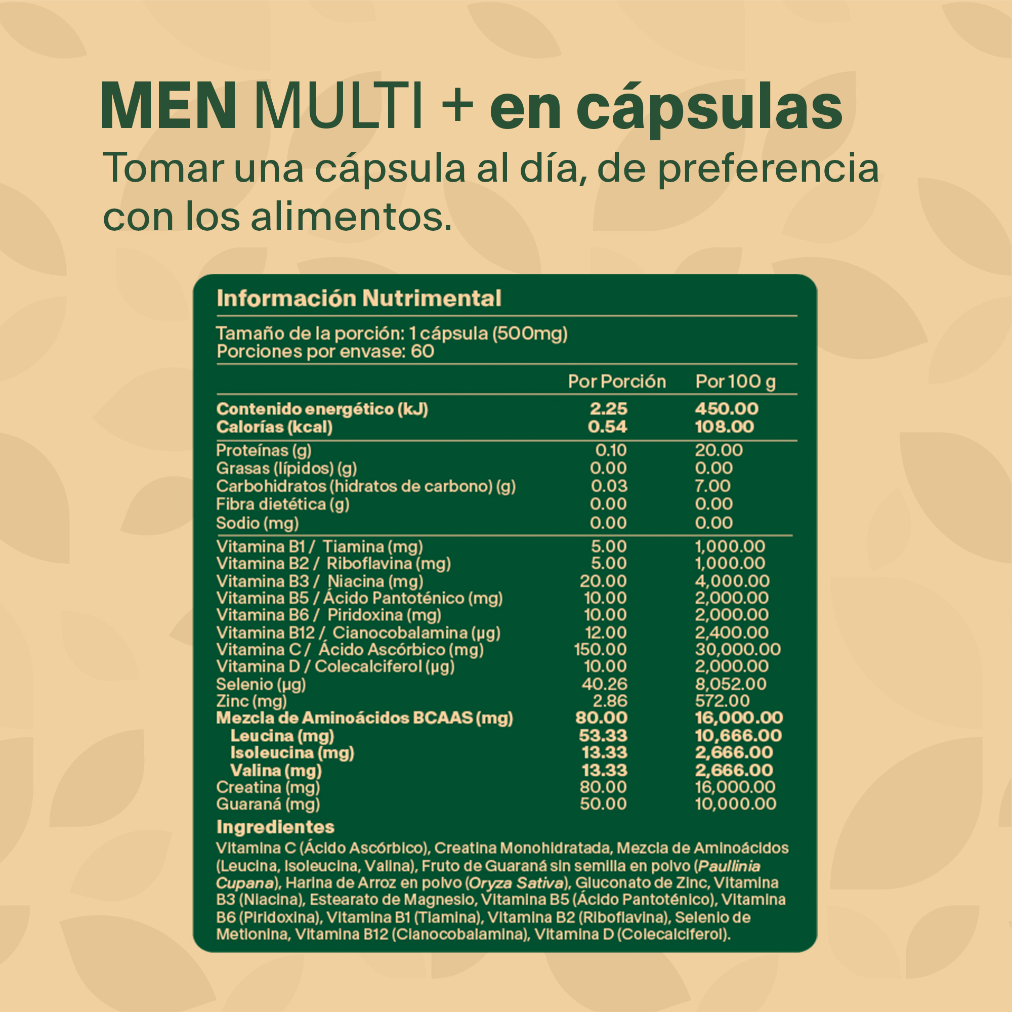 Foto 4 pulgar | Suplemento Alimenticio Vitalbotanics Multivitamínico 60 Cápsulas para Hombre