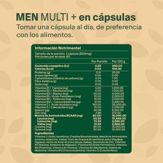 Foto 3 | Suplemento Alimenticio Vitalbotanics Multivitamínico 60 Cápsulas para Hombre