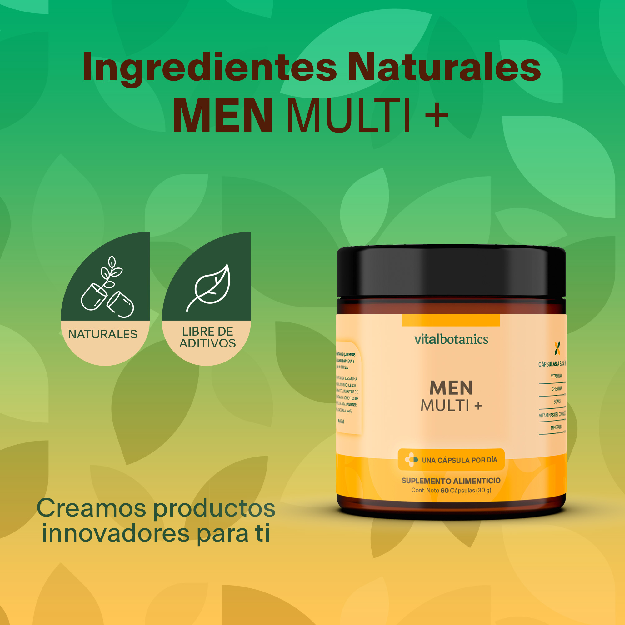 Foto 8 pulgar | Suplemento Alimenticio Vitalbotanics Multivitamínico 60 Cápsulas para Hombre