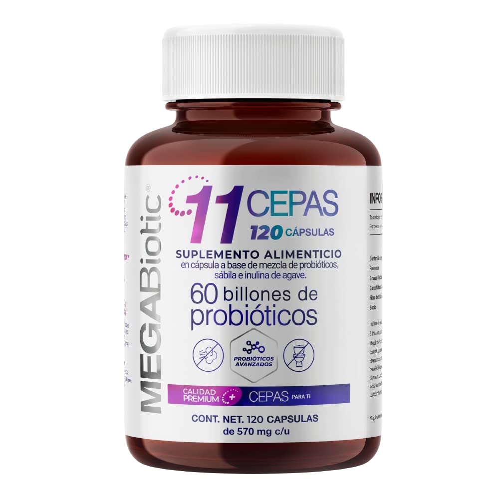 Suplemento Alimenticio Megabiotic 60 Billones de Probióticos 120 Cápsulas