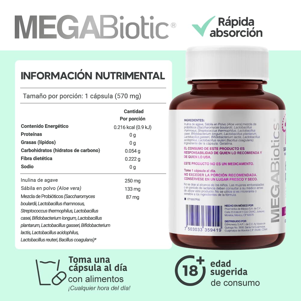 Foto 4 pulgar | Suplemento Alimenticio Megabiotic 60 Billones de Probióticos 120 Cápsulas