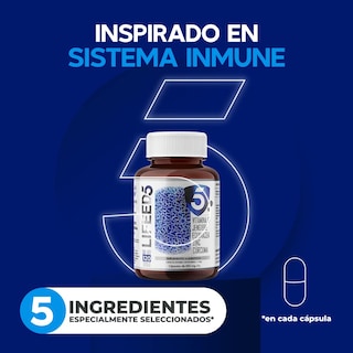 Foto 2 | Suplemento Alimenticio Immune Jengibre Lifeed5 120 Cápsulas
