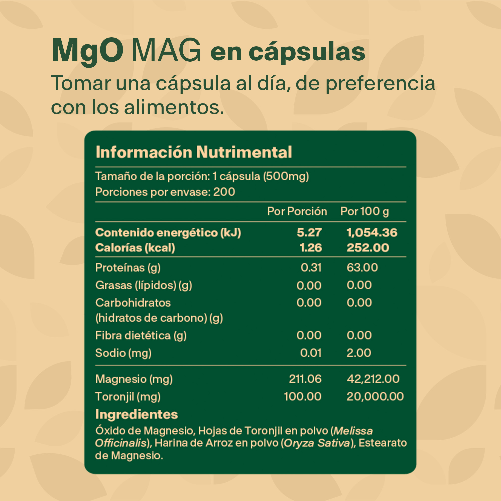 Foto 4 | Suplemento Alimenticio Vitalbotanics Óxido de Magnesio 200 Cápsulas