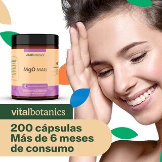 Foto 6 | Suplemento Alimenticio Vitalbotanics Óxido de Magnesio 200 Cápsulas