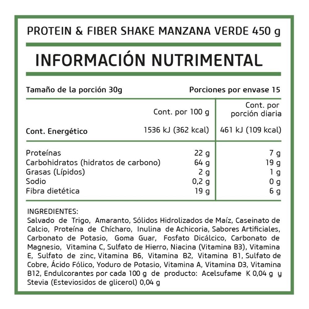 Foto 4 | Suplemento Alimenticio Pronat Protein & Fiber Manzana Verde 450 g