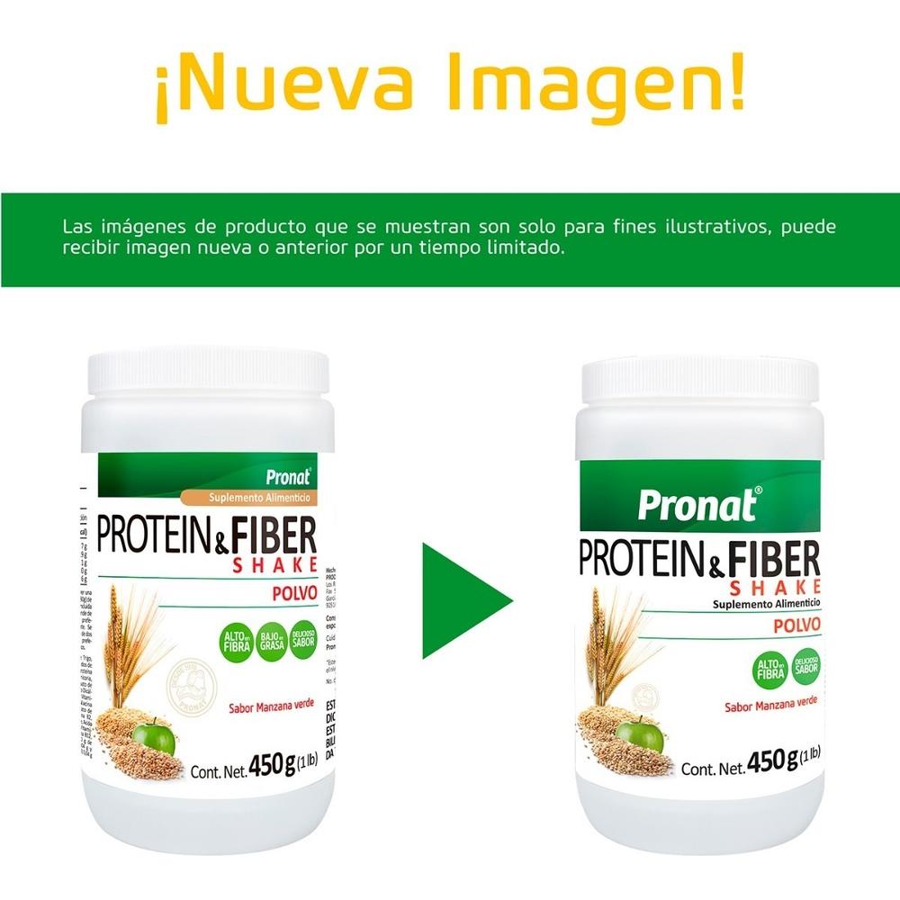 Foto 7 pulgar | Suplemento Alimenticio Pronat Protein & Fiber Manzana Verde 450 g