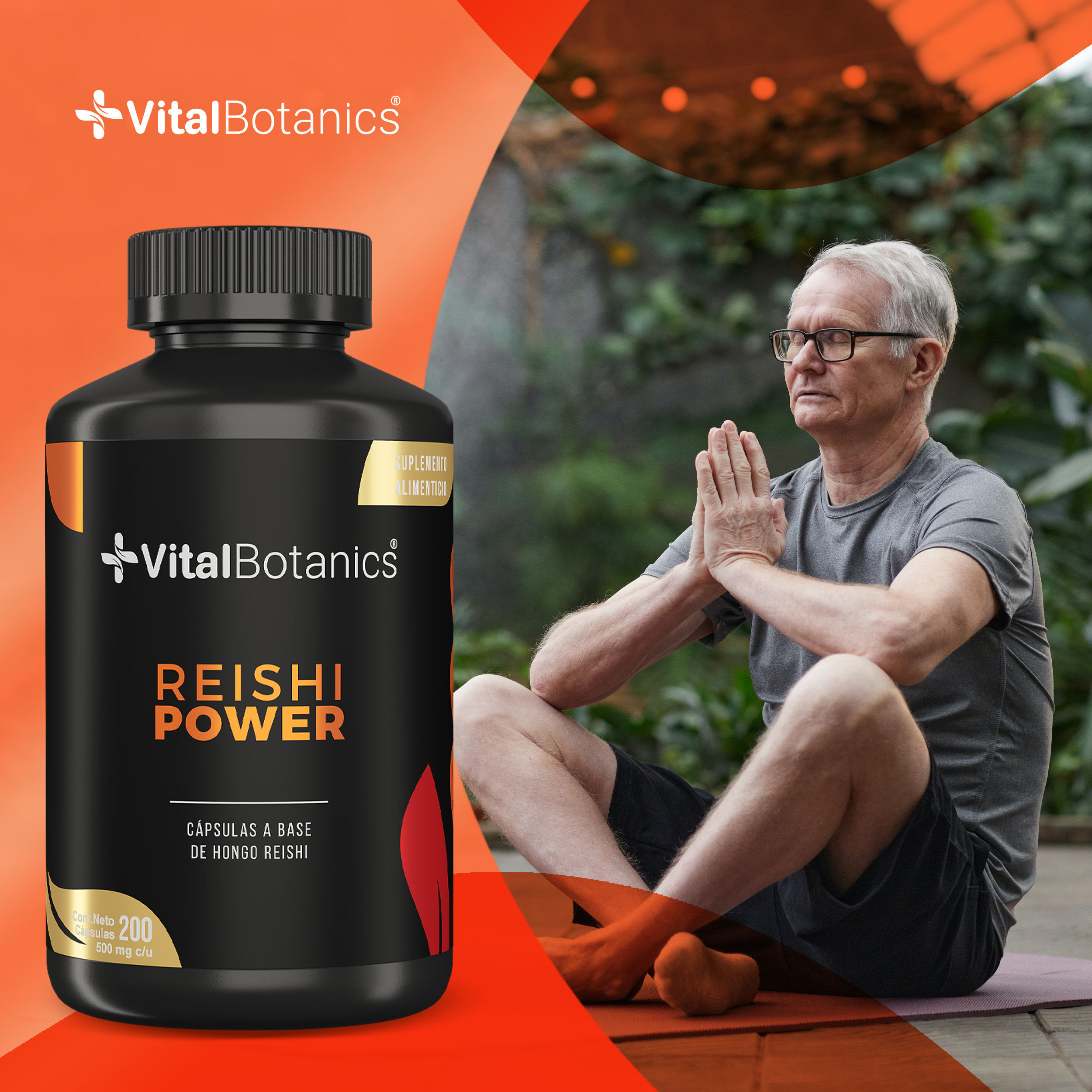 Foto 6 pulgar | Suplemento Alimenticio Vitalbotanics Reishi Power 200 Cápsulas