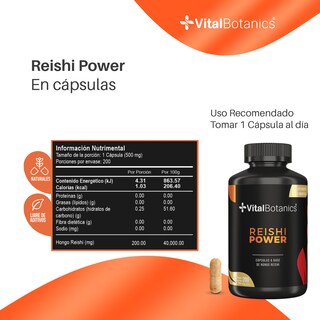 Foto 6 | Suplemento Alimenticio Vitalbotanics Reishi Power 200 Cápsulas