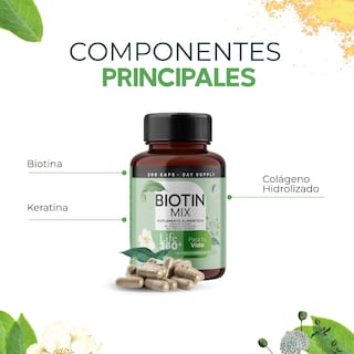 Foto 4 | Suplemento Alimenticio Life 360+ Biotin Mix Piel 200 Cápsulas