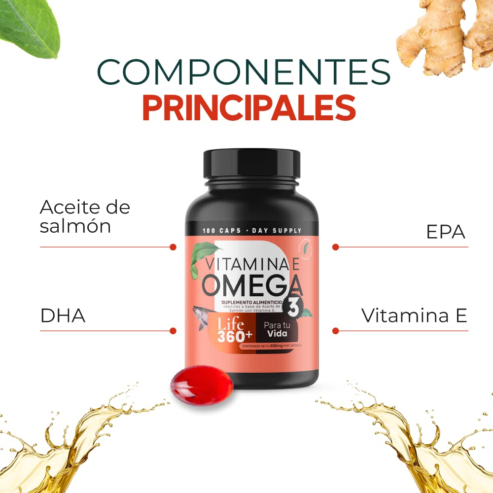 Foto 4 | Suplemento Alimenticio Life 360+ Omega 3 180 Cápsulas