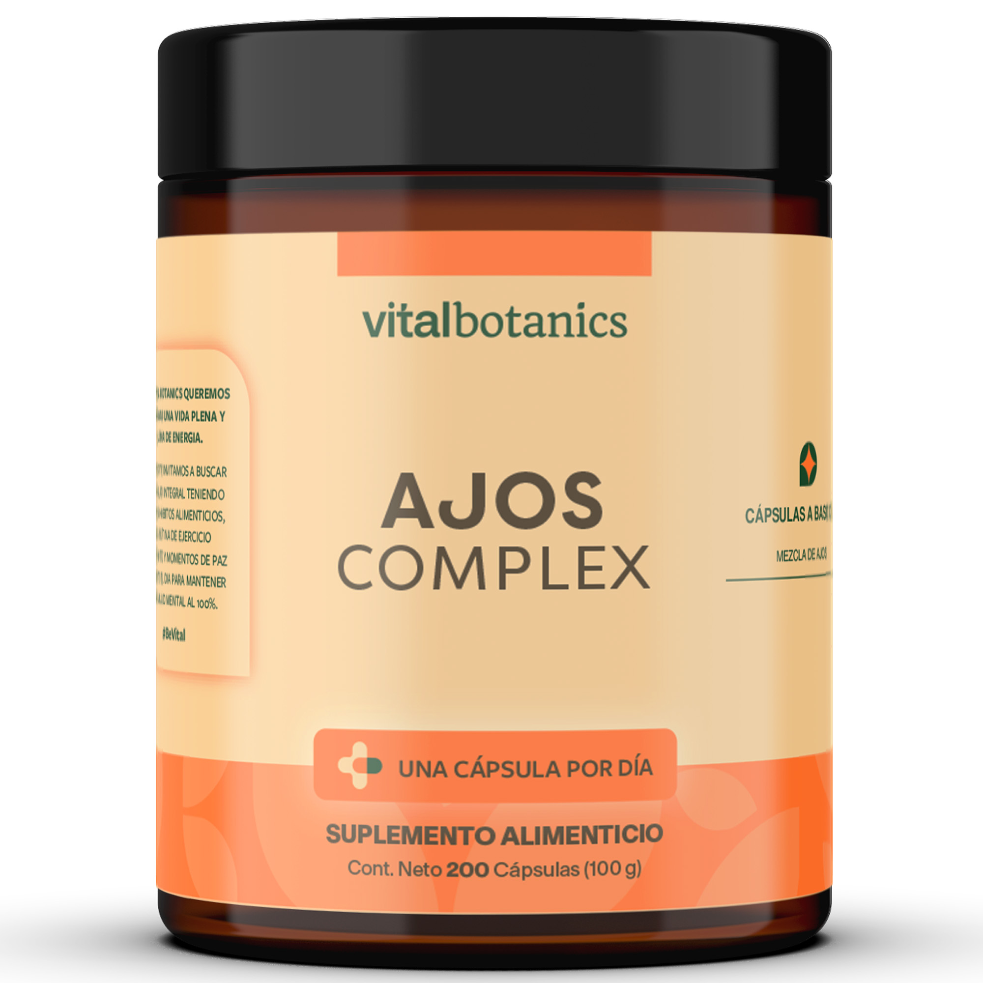 Foto 1 | Suplemento Alimenticio Vitalbotanics Ajos Complex Multivitamínico 200 Cápsulas
