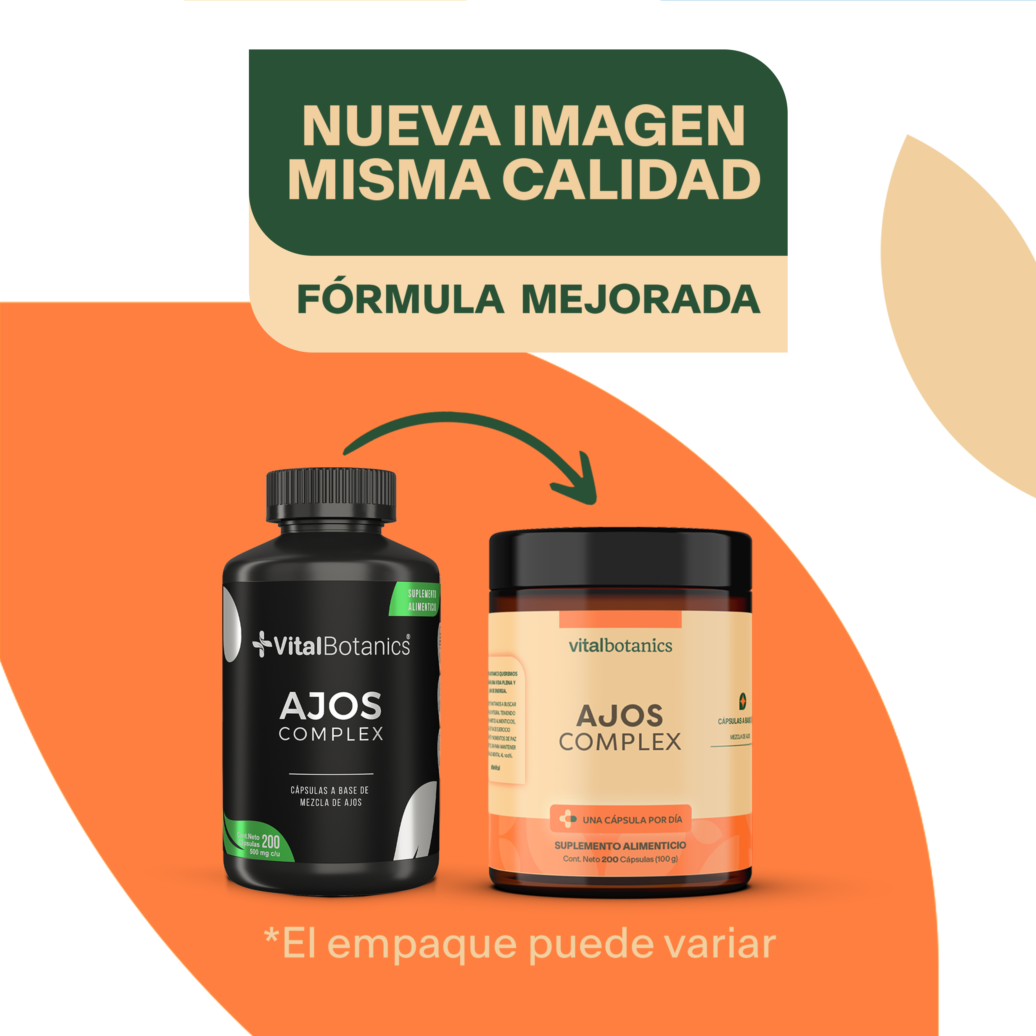 Foto 3 pulgar | Suplemento Alimenticio Vitalbotanics Ajos Complex Multivitamínico 200 Cápsulas